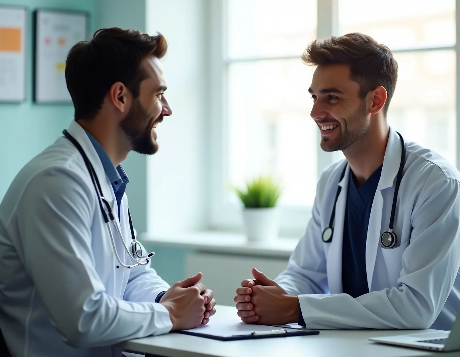 Doctor checking a seafarer’s blood pressure